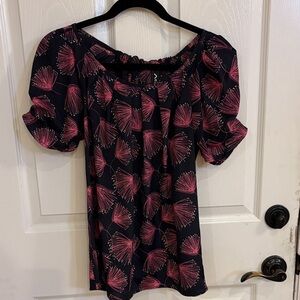 Elegant Black and Pink Women's Top